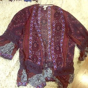 XL Knox rose coverup sheer